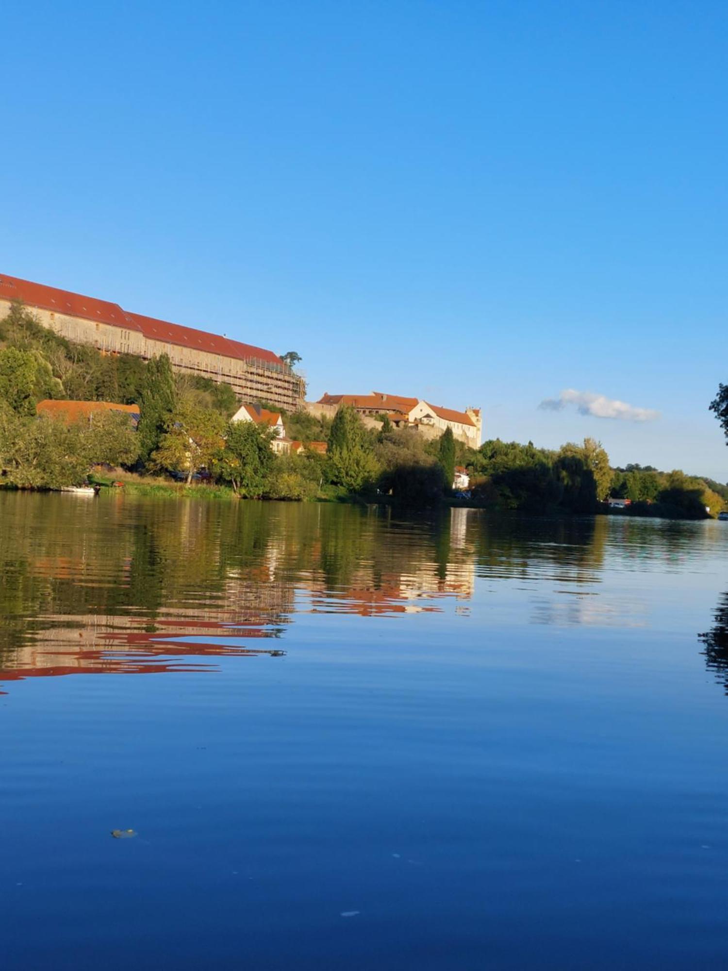 Ferienhaus Saaleblick Wettin Bagian luar foto
