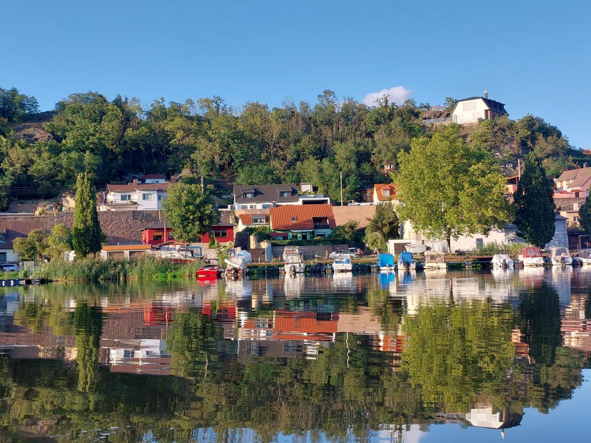 Ferienhaus Saaleblick Wettin Bagian luar foto